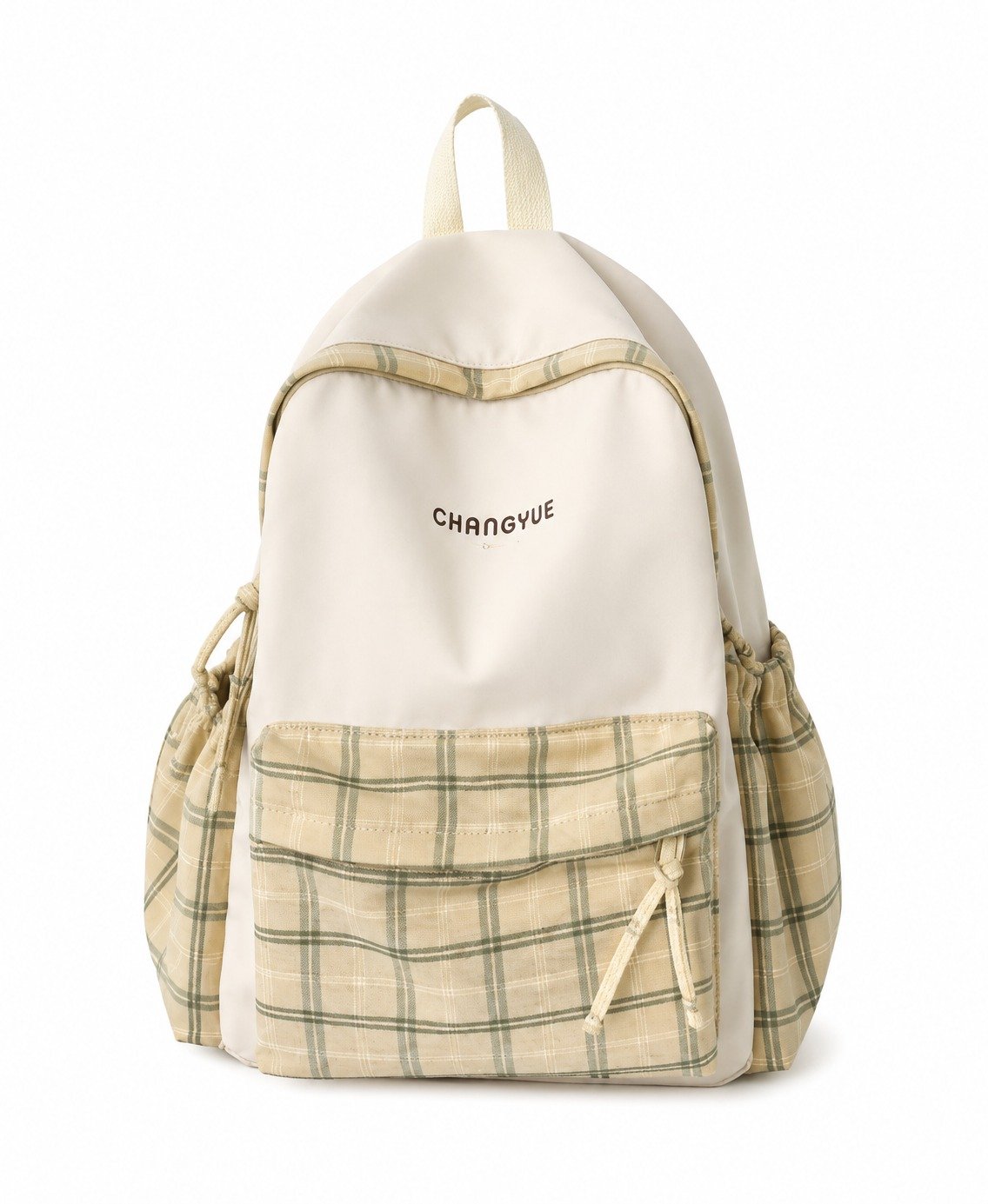 Leather Carry House Plaid Casual Backpack for School, Travel & Everyday Use