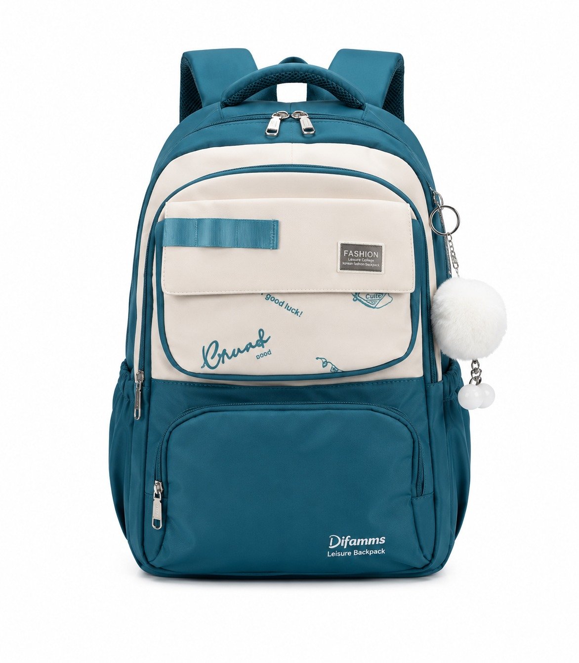 Leather Carry House Casual School & Travel Backpack - Image 3